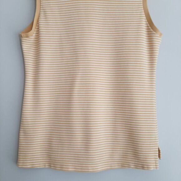 ADIDAS | ClimaLite Golf Tailored Fit Classic Sleeveless Polo Shirt Stripe Sz L - Picture 8 of 11